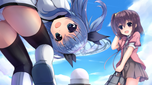 Anime Girl - Upskirt Panties Desktop Wallpaper