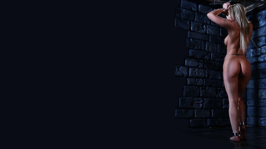 Dark Bondage, BDSM Blonde Chained - Porn Wallpaper
