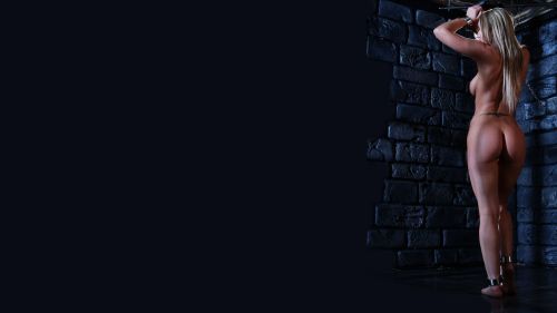 Dark Bondage, BDSM Blonde Chained - Porn Wallpaper