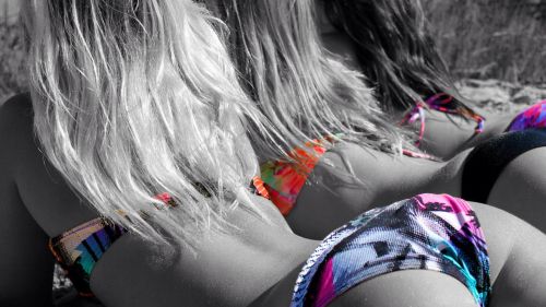 Sexy Bikini Wallpaper, ass, colorful bikini